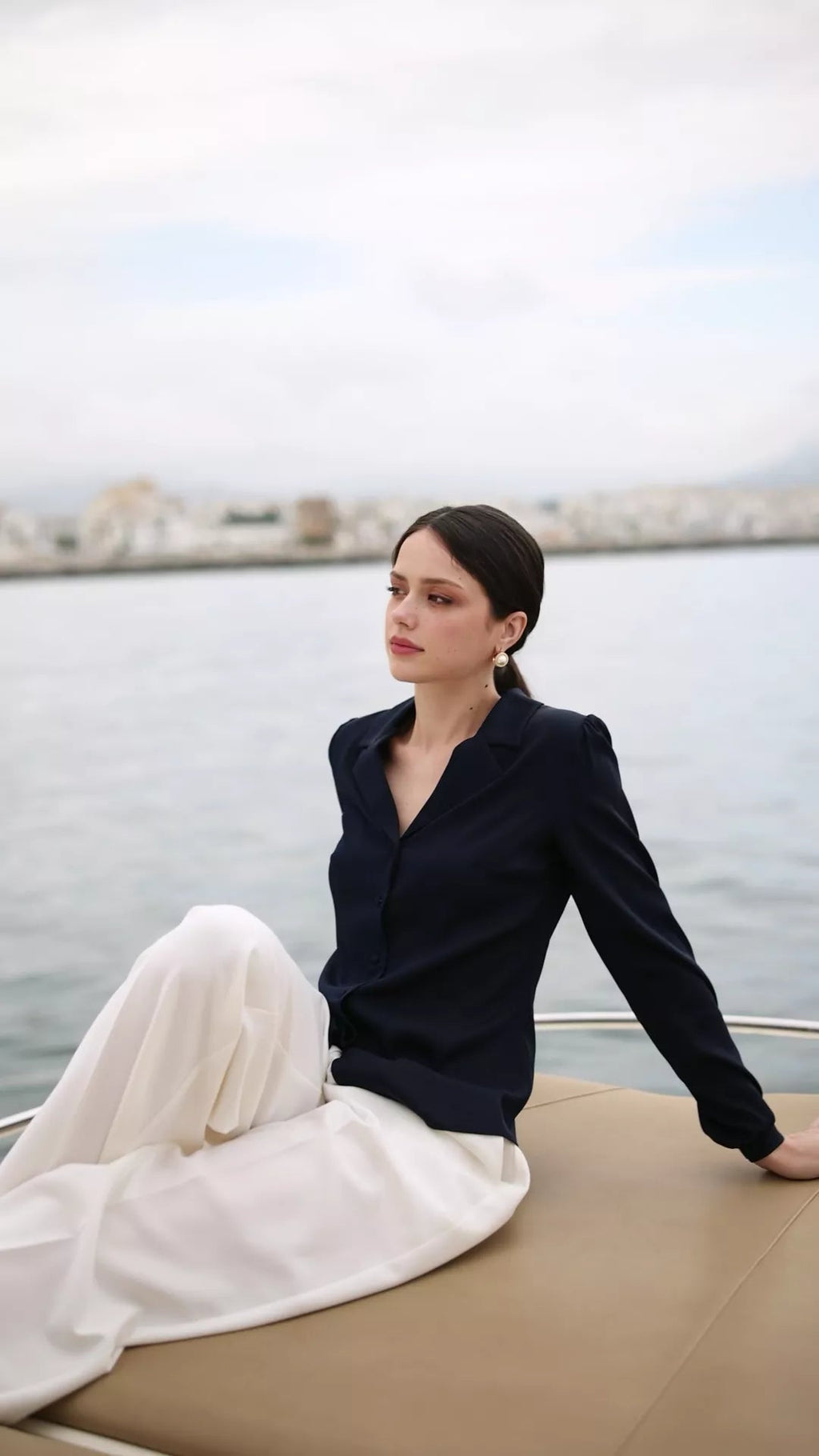 Asya Stretch Silk Blouse