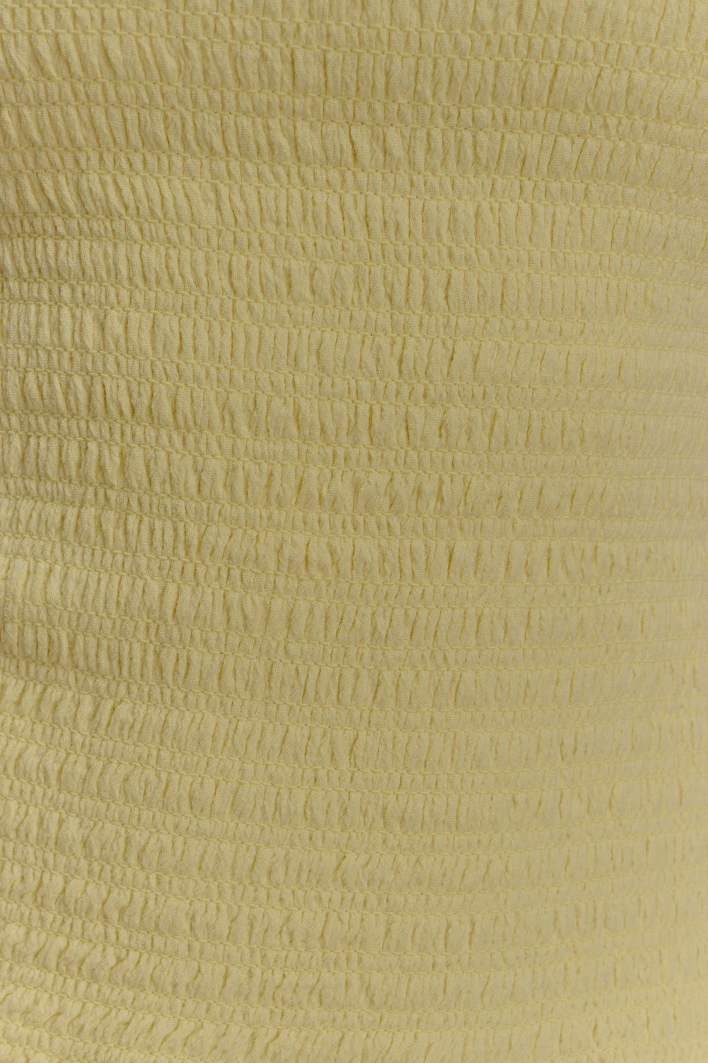 Maureen Cotton Shirring Maxi Dress - Lemon