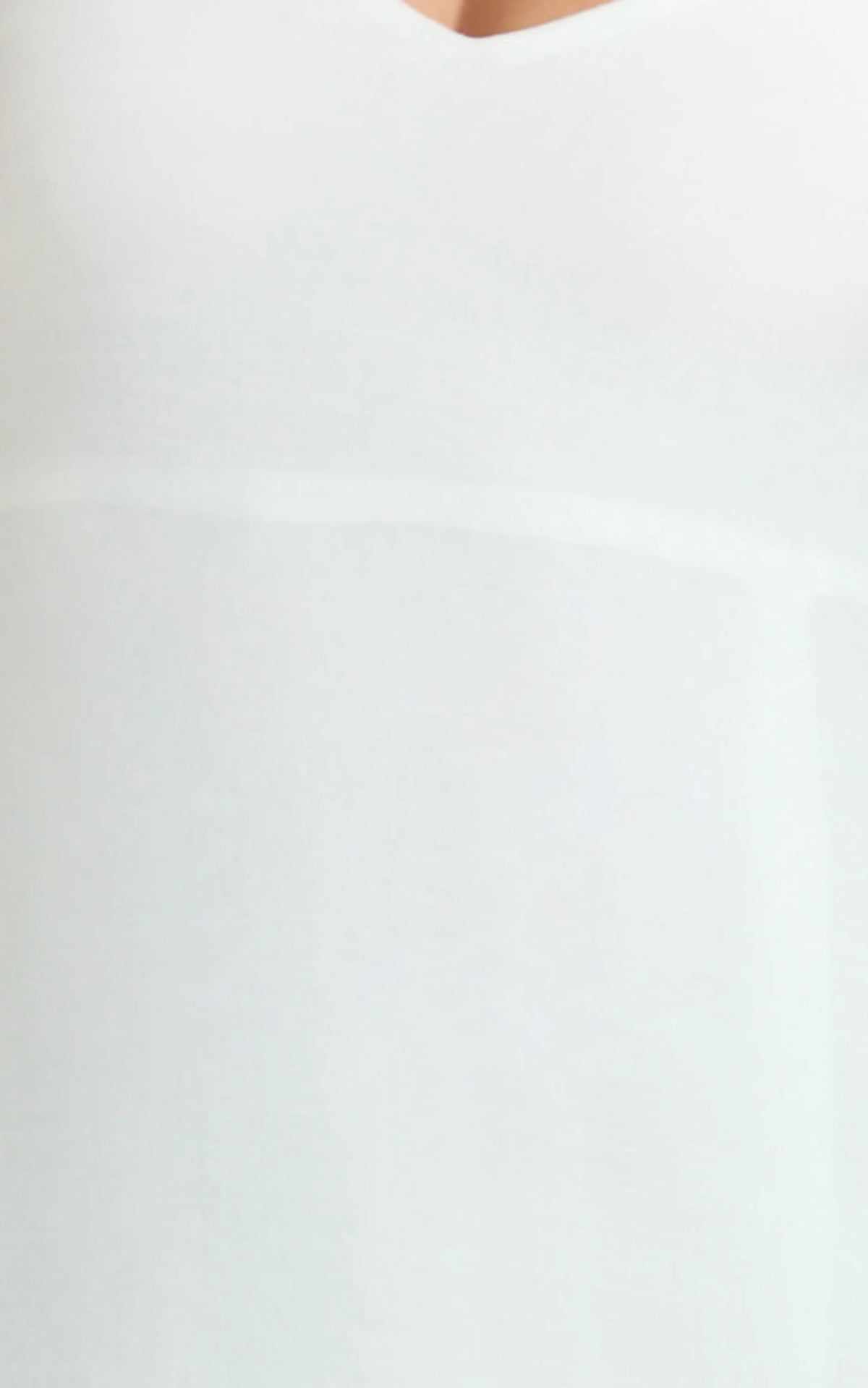 Collins Maxi Dress - V Neck Dropped Waist Gathered Maxi Dress in Off White