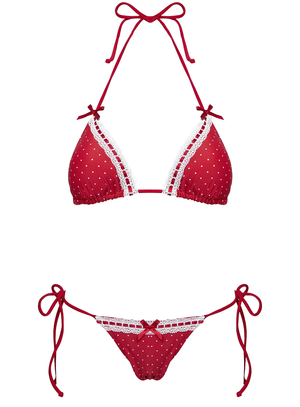 Crispy Bikini Bottoms Red Polka