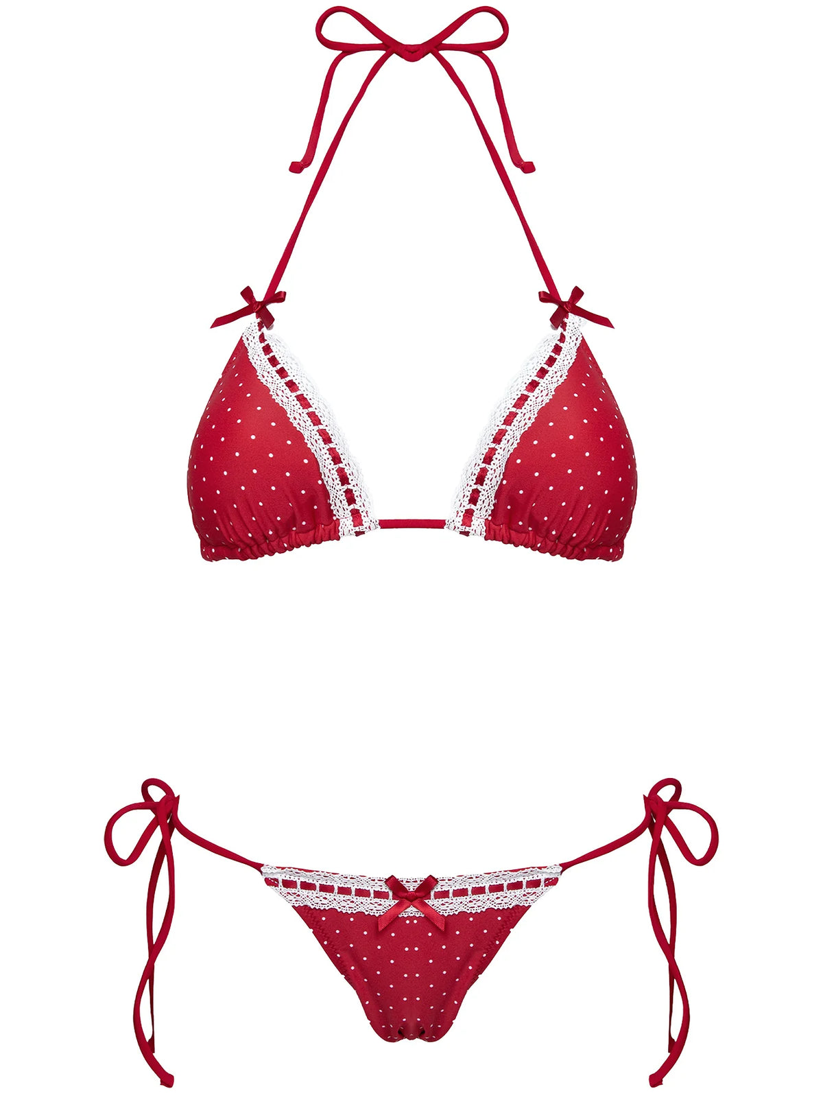 Crispy Bikini Bottoms Red Polka
