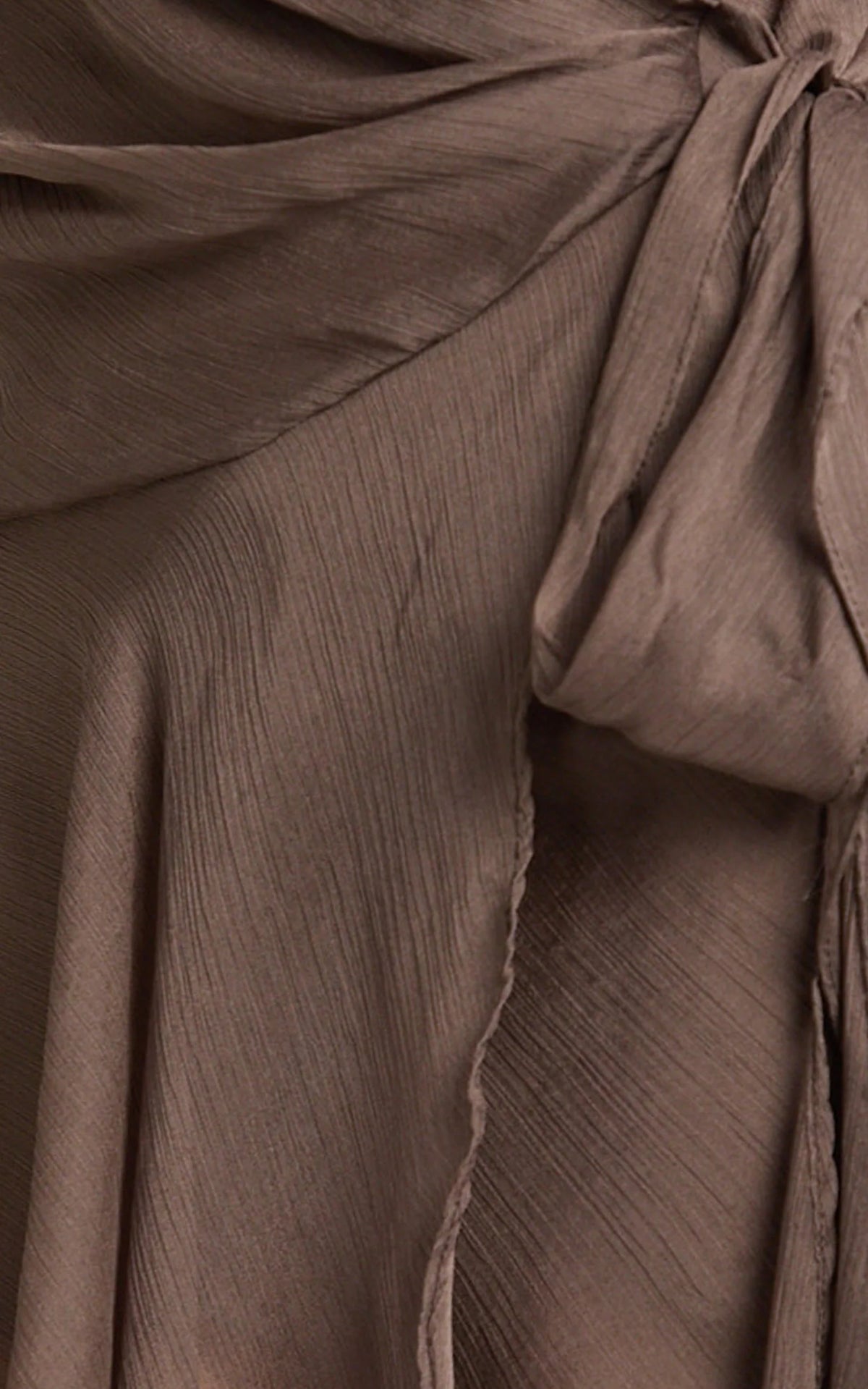 Lia Mini Dress - Wrap Around Dress in Chocolate