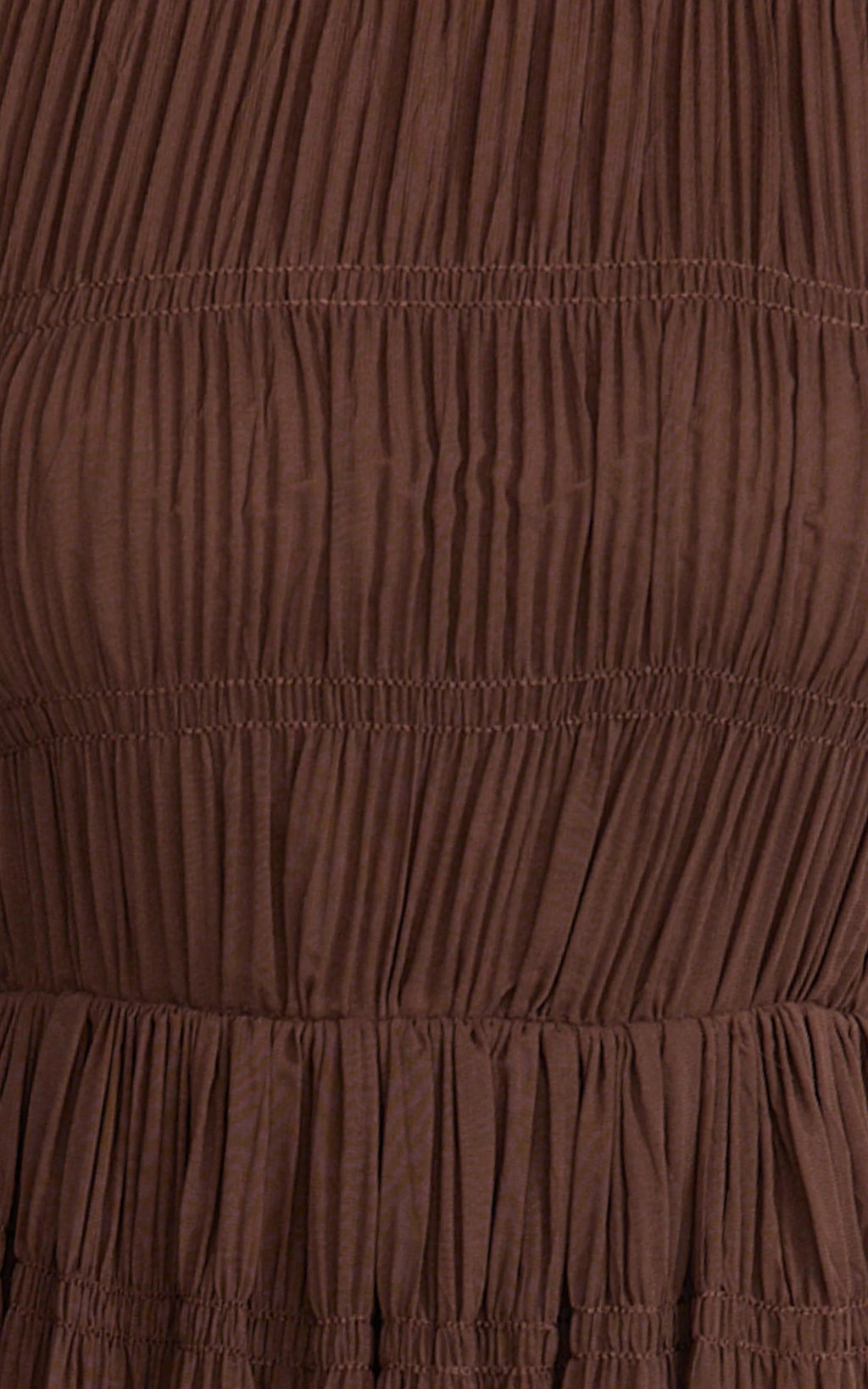 Paloma Maxi Dress - Ruched Shift Dress in Chocolate