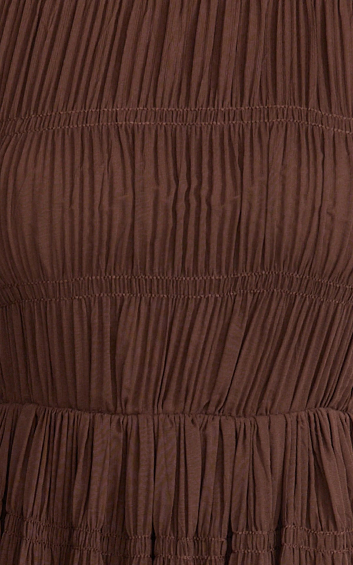 Paloma Maxi Dress - Ruched Shift Dress in Chocolate